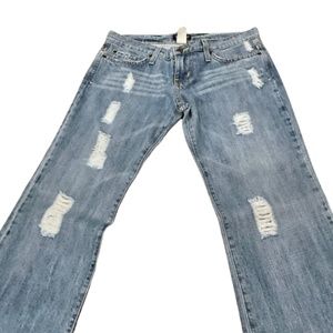 Vintage Rare find, Truck Medium Wash Distress Jeans Size 9/34